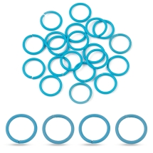 Колечки Соединительные Одинарные Железные Разъемные, Непаянные, Голубые, 10х1мм, Внутренний Диаметр 8мм, (УТ100031467)