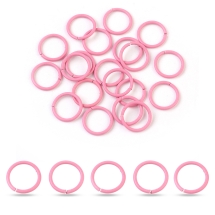 Колечки Одинарные Железные Разъемные, Непаянные, Ярко-Розовый, 10х1мм, Внутренний Диаметр 8мм, (УТ100031468)