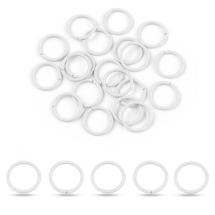 Колечки Одинарные Железные Разъемные, Непаянные, Белый, 10х1мм, Внутренний Диаметр 8мм, (УТ100031469)