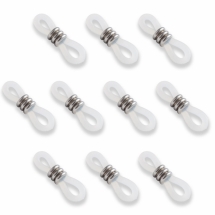 Тримачі для Окулярів, Фурнітура з Нержавіючої Сталі, Гумові Петлі, Безбарвний, 20.5х6мм, Отвір 3х2мм, Фурнітура 5х4.5мм, (УТ100031482)