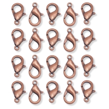 Застежка Карабин-Лобстер Цинковый Сплав, Медь, 16х8мм, Отверстие 2мм, (УТ100031490)