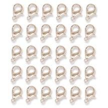 Застібка Карабін-Лобстер Цинковий Сплав, Рожеве Золото, 16х8мм, Отвір 2мм, (УТ100031491)