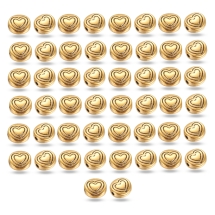 Бусины Бижутерный Сплав Тибетский стиль Плоские Круглые с Сердцем, Античное Золото, 6х6х3мм, Отверстие 1.5мм, (УТ100031492)