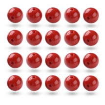 Бусины Акриловые Круглые Непрозрачные, Кирпичный, 16х15мм, Отверстие 2.8мм, (УТ100031504)
