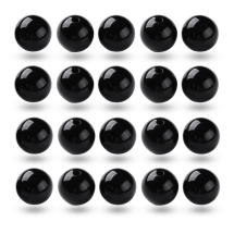 Намистини Акрилові Круглі Непрозорі, Чорний, 16х15мм, Отвір 2.8мм, (УТ100031505)