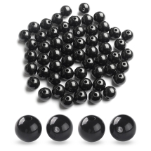 Бусины Акриловые Круглые Непрозрачные, Черный, 12х11мм, Отверстие 1.8мм, около 55шт/50г, (УТ100031506)