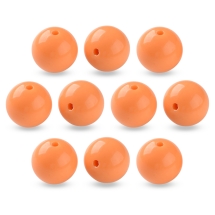 Бусины Акриловые Круглые Непрозрачные, Оранжевый, 20х19мм, Отверстие 3мм, (УТ100031588)