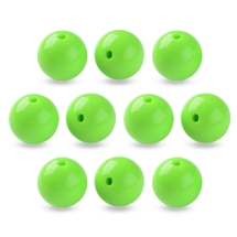 Бусины Акриловые Круглые Непрозрачные, Желто-Зеленый, 20х19мм, Отверстие 3мм, (УТ100031589)