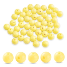 Бусины Акриловые Круглые Непрозрачные, Желтый, 12х11мм, Отверстие 1.8мм, около 55шт/50г, (УТ100031592)