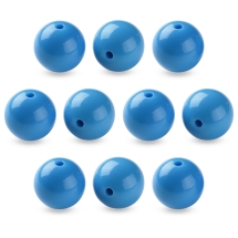 Бусины Акриловые Круглые Непрозрачные, Темно-голубой, 20х19мм, Отверстие 3мм, (УТ100031595)