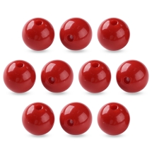 Бусины Акриловые Круглые, Кирпичный, 20х19мм, Отверстие 3мм, (УТ100031597)