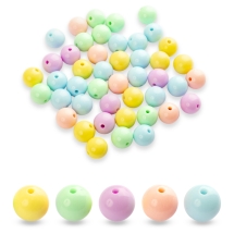 Намистини Акрилові Круглі Непрозорі, Мікс, 16х15мм, Отвір 2.8мм, (УТ100031598)