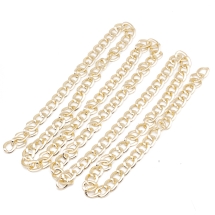 Цепь Алюминиевая Витая, Крупное Звено, Непаянная, Золото, 22х17х2мм, (УТ100031518)