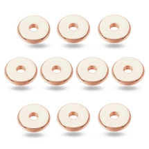 Бусины-Разделители, Латунь, Диск, Цвет: Розовое Золото, Размер: 8х1.5мм, Отверстие 2мм, (УТ100031707)