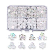 Набор Бусин для Изготовления Украшений, Цвет АВ, Смешаные Формы, 105х66х23мм, около 355шт/упак, (УТ100031749)