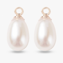 Кулон Подвеска Натуральный Речной Жемчуг Капля, Фурнитура Латунь, Светлое Золото, 11-12.5x5-7мм, Отверстие 1.5мм, (УТ100031951)