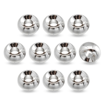 Бусины-Разделители Латунные Рондель, Покрытие Платина, 5х3мм, Отверстие 2мм, (УТ100032014)