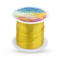 Медная Проволока 0.5мм/23м для Рукоделия, Стойкое Покрытие Золото, Толщина 0.5мм, 23м/катушка, (УТ100032033)