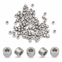 Бусины-Разделители Нержавеющая Сталь Колонка, 2х3мм, Отверстие 1.5мм, (УТ100032044)