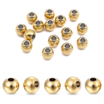 Бусины-Разделители Нержавеющая Сталь Рондель, Золото, 4х3.5мм, Отверстие 1мм, (УТ100032046)