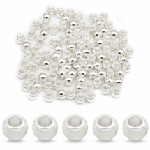 Намистини-Розділювачі Сплав Овальні Тибетський Стиль, Срібло, 6x7мм, Отвір 3.5мм, 100шт/упак, (УТ100032064)