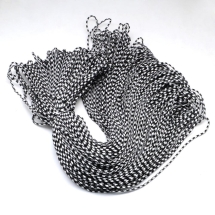 Шнур Паракорд Поліестер та Спандекс Смугастий, Чорно-Білий, 2мм, близько 100м/зв'язка, (УТ100032073)