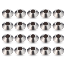 Бусины-Разделители Нержавеющая Сталь Биконус, 6х3мм, Отверстие 2.5мм, (УТ100032217)