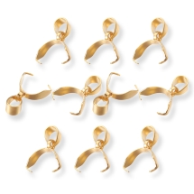 Держатель для Кулонов и Подвесок Нержавеющая Сталь, Золото, 16.5мм, Отверстие 3.5x4.5мм, Пин 0.8мм (УТ100032224)