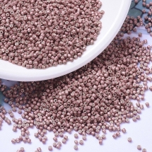 Бисер Японский MIYUKI Delica DB1166 11/0, Galvanized Matte Pink Blush, 400шт/2г, (УТ100032421)