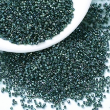 Бисер Японский MIYUKI Delica DB0276 11/0, Lined Emerald AB, 2000шт/10г, (УТ100032430)