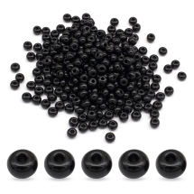 Бисер Чешский Preciosa 31119/23980/03, Естественный Непрозрачный, Круглый, Черный, 3/0, 5.6мм (УТ100032549)