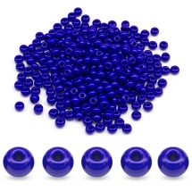 Бісер Чеський Preciosa 31119/33060/03, Природний Непрозорий, Круглий, Синій, 3/0, 5.6мм (УТ100032549)
