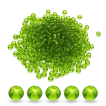 Бісер Чеський Preciosa 31119/50430/03, Прозорий, Круглий, Зелений, 3/0, 5.6мм (УТ100032551)