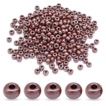 Бисер Чешский Preciosa 33119/18600/03, Непрозрачный блестящий, Круглый, Коричневый, 3/0, 5.6мм (УТ100032556)