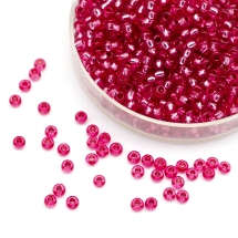 Бисер Чешский Preciosa 33119/18298/10, Прозрачный с Серебряной Полосой, Круглый, Розовый, 10/0, 2.3мм (УТ100032569)