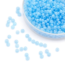 Бісер Чеський Preciosa 33119/62134/10, Алебастр Кольоровий, Круглий, Блакитний, 10/0, 2.3мм (УТ100032574)