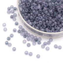 Бисер Чешский Preciosa 33139/48055/10, Прозрачный Матовый, Круглый, Серый, 10/0, 2.3мм (УТ100032591)