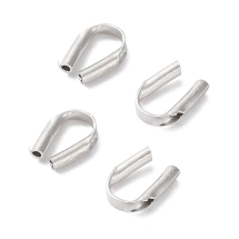 Серебро 925 Родированное Зажимы Протекторы для Проволоки и Тросика, 5.5х4.5мм, (УТ100032374)