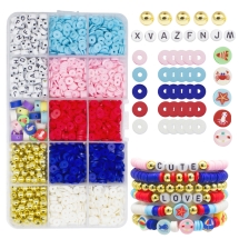 Набір Намистини та Фурнітура для Браслетів і Прикрас у Контейнері, близько 1800шт/набір, (УТ100032540)