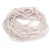 Бусины Стекляные Гальваника, Покрытие АВ цвет, Граненые, Рондель, Светло-серый, 3х2мм, Отверстие 0.8мм, около 137шт/32см/нить, (УТ100032527)