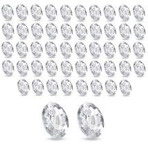 Акрилові Стрази - Кабошони, Ріволі, Овал, Грановані, Безбарвний, 18х13х5мм, (УТ100032598)