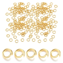 Колечка Одинарні Відкриті, Нержавіюча Сталь, Золото, 6x1мм, Внутрішній Діаметр 4мм (УТ100032616)