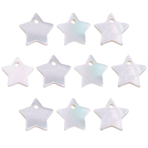 Підвіска з Перламутру Зірка, Білий, 12х2мм, Отвір 1.2мм, (УТ100032690)