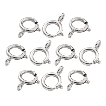 Серебро 925 Застежка Кольцо Пружинное, Real Platinum Plated, 11.5х9.5х2мм, (УТ100032817)