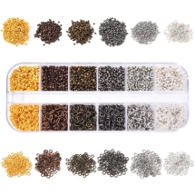 Набор Фурнитуры для создания Украшений, Латунь и Железо, 2400шт/набор, (УТ100032839)