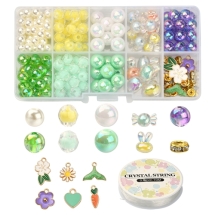 Набор Бусин и Фурнитуры для Браслетов и Украшений, в Органайзере, 245шт, (УТ100032716)