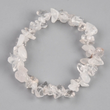 Браслет Унісекс з Намистин Натурального Гірського Кришталю Еластичний, 4.5-5см, Намистини 2-15мм, (УТ100032773)