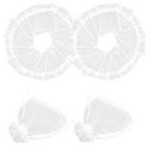 Подарунковий Мішечок з Органзи, Прозорий, Білый, 15х10см, (УТ100032886)