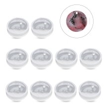 Силіконова форма, Кулон, Пласка Кругла, Білий, 28х7.5мм, Внутрішній розмір 25мм, Отвір 2мм, (УТ100032903)