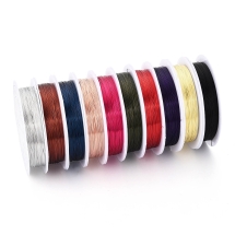 Набір Мідний Дріт 0.3мм/20м для рукоділля, Мікс 10 кольорів, 0.3мм, 10котушок/упак, близько 20м/котушка, (УТ100032307)